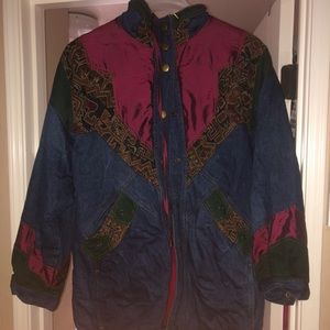 An 80’s Jean Jacket with pops of color